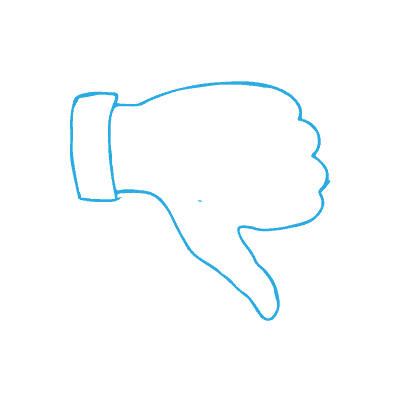 A big blue thumbs down for websites that suck — what makes a good website good is complex, but even a layperson can tell when a website deserves a thumbs down.