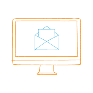 B2B Digital Marketing — Image of email on a computer screen.