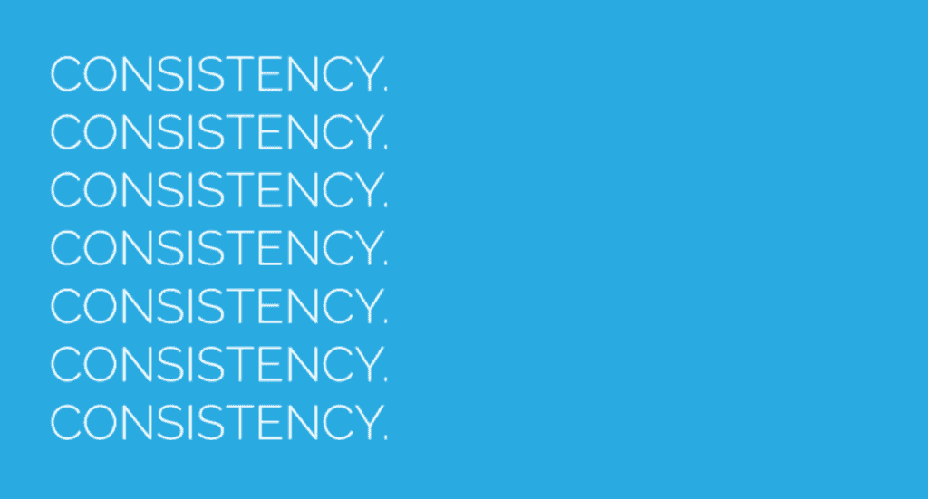 One of the most important graphic design rules is consistency