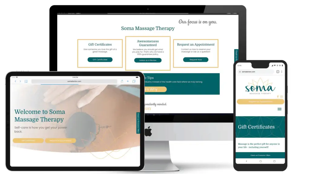 Soma Massage Therapy Website & Logo Design
