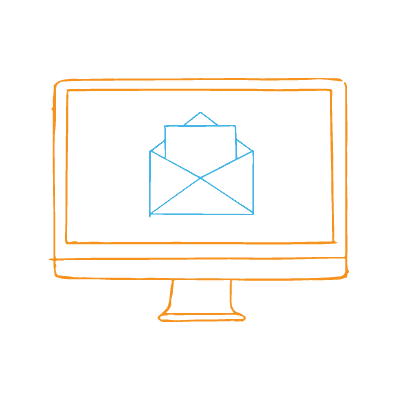 B2B Digital Marketing — Image of email on a computer screen.