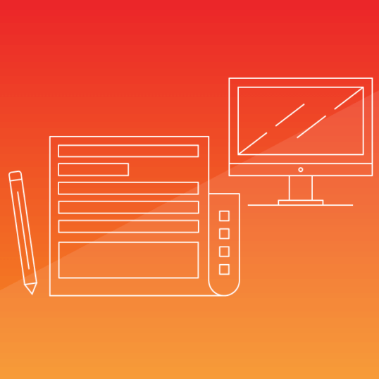 A sheet of paper and a computer screen on an orange background. Writing a press release, online or offline, doesn't have to be a struggle — in fact, shorter PRs tend to be more effective. Learn more.
