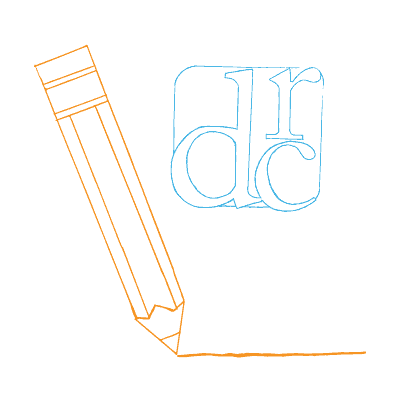 We are no longer writing for the DRC — orange pencil and blue DRC logo