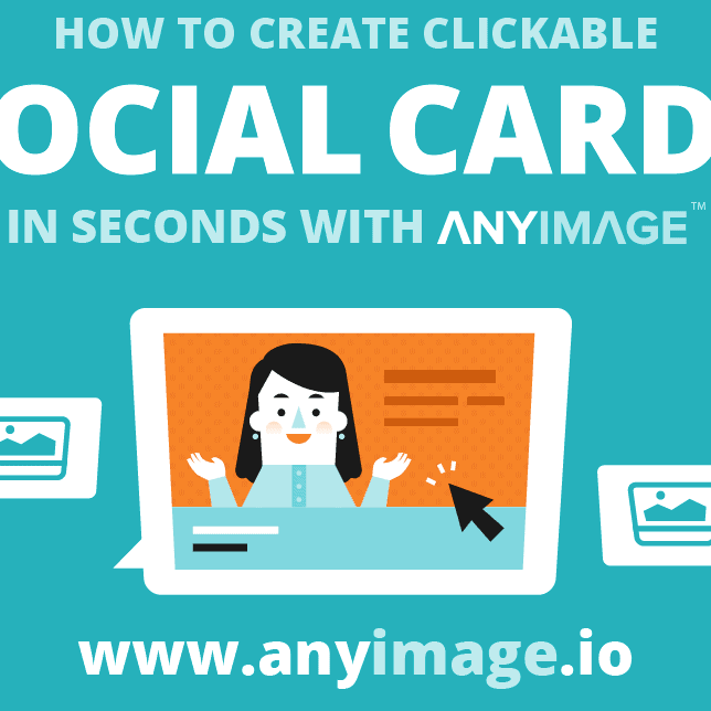 Rich social media snippets can improve website traffic and social media engagement — and they're simple to set up, just as promised in this image from anyimage.io with someone creating a social media card on their computer.