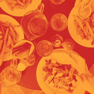 A unique client appreciation event, ideas of which really run the gamut, can be as simple as a group dinner, as pictured here.